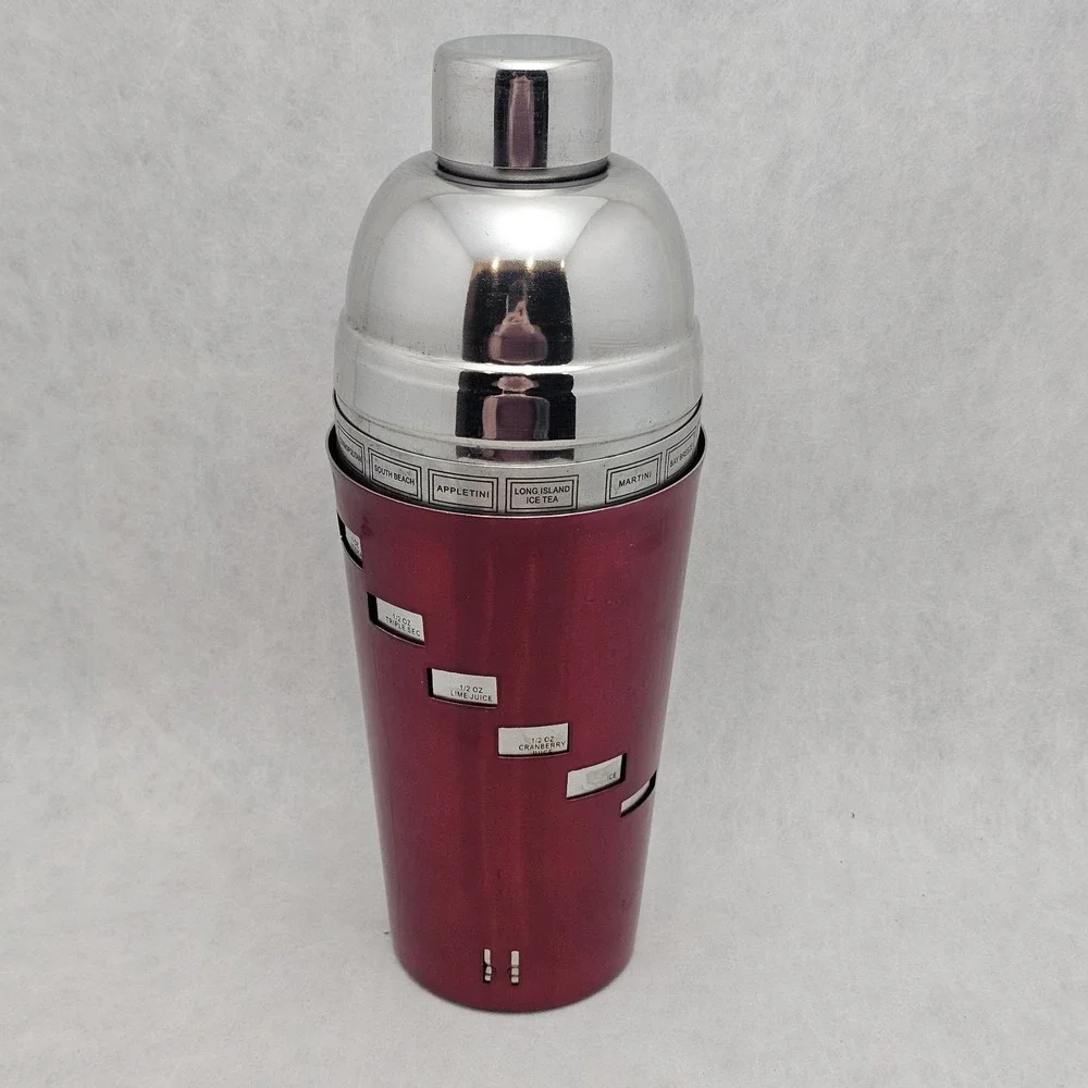 Barware Collection  Stainless Steel 15 Recipe Dial-a-Drink Cocktail Shaker